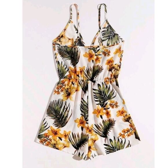 brand NEW WOMEN'S TROPICAL PRINTED ROMPER SZ 0X(12) - Picture 4 of 7
